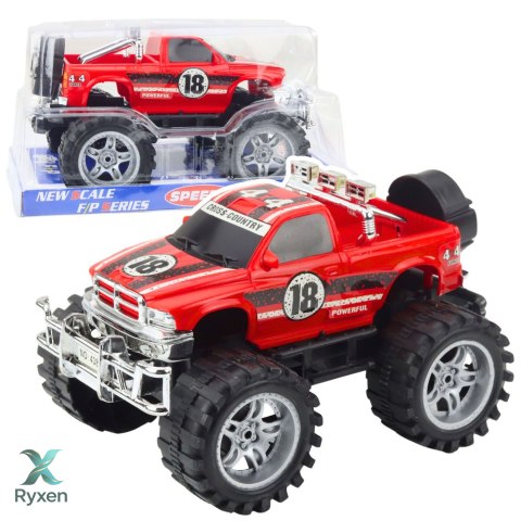 Samochód Terenowy Z Napędem Na Tył Czarno-Czerwony 27cm LEAN TOYS