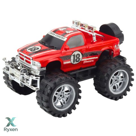 Samochód Terenowy Z Napędem Na Tył Czarno-Czerwony 27cm LEAN TOYS