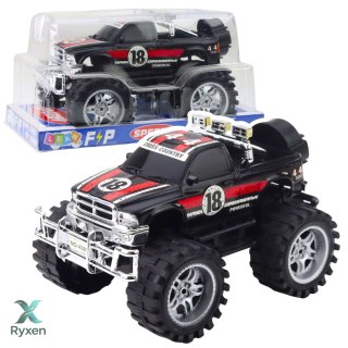 Samochód Terenowy Z Napędem Na Tył Duże Koła Czerwono-Czarny 27cm LEAN TOYS