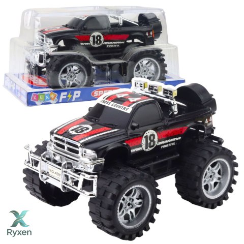 Samochód Terenowy Z Napędem Na Tył Duże Koła Czerwono-Czarny 27cm LEAN TOYS