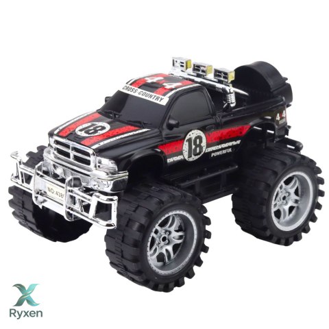 Samochód Terenowy Z Napędem Na Tył Duże Koła Czerwono-Czarny 27cm LEAN TOYS