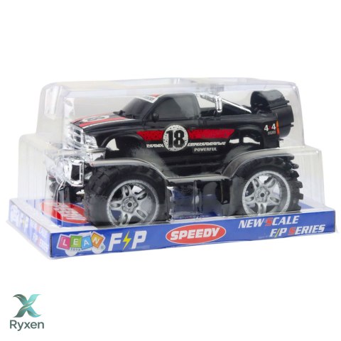 Samochód Terenowy Z Napędem Na Tył Duże Koła Czerwono-Czarny 27cm LEAN TOYS