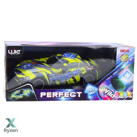 Samochód Wyścigowy Zdalnie Sterowane RC Podświetlana Karoseria Żółty LEAN TOYS