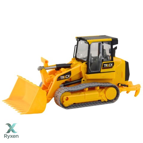 Spychacz Gąsienicowy Pojazd Budowlany Ruchoma Łyżka Żółty LEAN TOYS