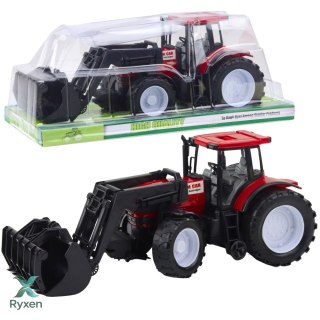 Traktor Pojazd Rolniczy Farmerski Z Chwytakiem Czerwony LEAN TOYS