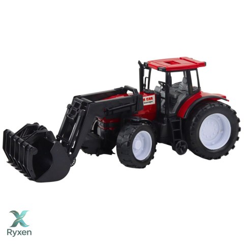 Traktor Pojazd Rolniczy Farmerski Z Chwytakiem Czerwony LEAN TOYS