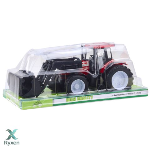 Traktor Pojazd Rolniczy Farmerski Z Chwytakiem Czerwony LEAN TOYS