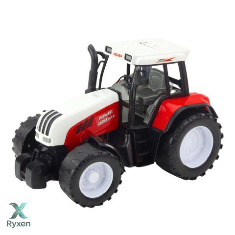 Traktor Rolniczy Farmerski Z Przyczepą Mieszalnik Paszy Czerwony 60cm LEAN TOYS