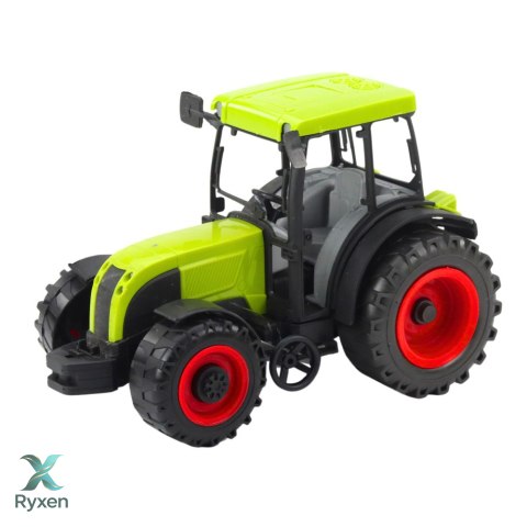 Traktor Rolniczy Farmerski Z Zielono-Żółtą Przyczepą Zielony 50cm LEAN TOYS