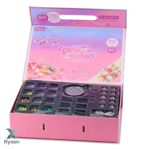 Zestaw Do Tworzenia Bransoletek Biżuterii Koraliki Zawieszki DIY LEAN TOYS
