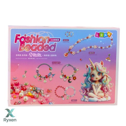 Zestaw Do Tworzenia Bransoletek Biżuterii Koraliki Zawieszki DIY LEAN TOYS
