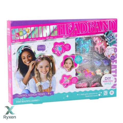 Zestaw Kreatywny DIY Do Robienia Opasek Jednorożce Ozdoby Błyszczące LEAN TOYS