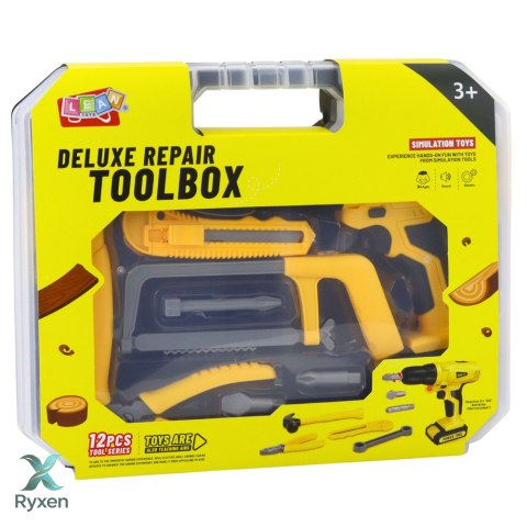 Zestaw Majsterkowicza Wiertarko-Wkrętarka Narzędzia Światła Dźwięki Walizka LEAN TOYS