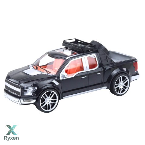Zestaw Samochód Terenowy Czarny Laweta Samochód Czerwony Sportowy 59cm LEAN TOYS