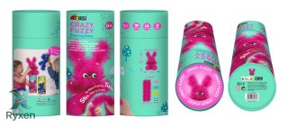 Zestaw kreatywny szalony fuzzy - puszysty skaczący króliczek MG DYSTRYBUCJA