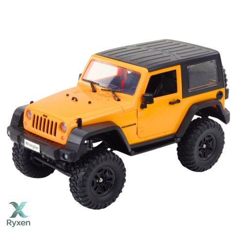 Auto Terenowe Zdalnie Sterowane RC Jeep Wrangler Rock Crawler Pomarańczowy 1:14 DOUBLE E