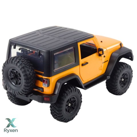 Auto Terenowe Zdalnie Sterowane RC Jeep Wrangler Rock Crawler Pomarańczowy 1:14 DOUBLE E