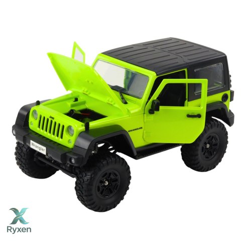 Auto Terenowe Zdalnie Sterowane RC Jeep Wrangler Rock Crawler Zielony 1:14 DOUBLE E