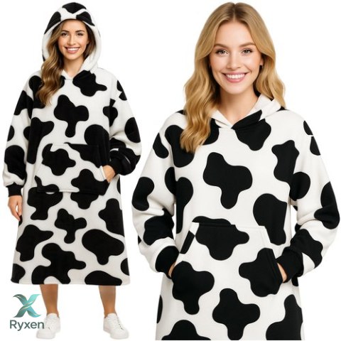 Bluza XXL - koc czarno-biały Ruhhy 26538 RUHHY