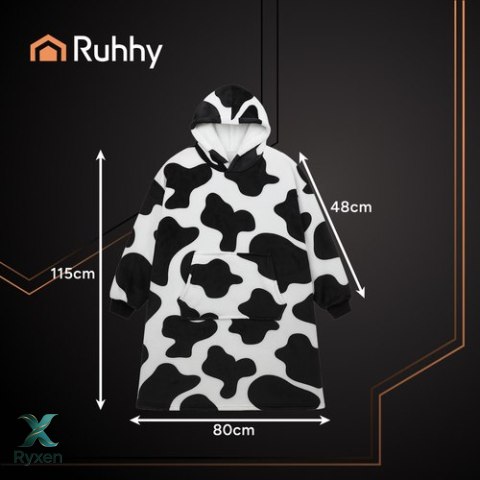 Bluza XXL - koc czarno-biały Ruhhy 26538 RUHHY