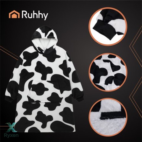 Bluza XXL - koc czarno-biały Ruhhy 26538 RUHHY