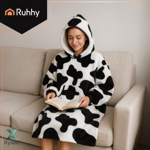 Bluza XXL - koc czarno-biały Ruhhy 26538 RUHHY