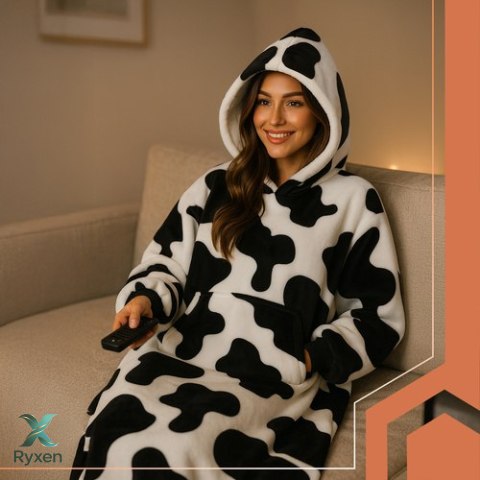 Bluza XXL - koc czarno-biały Ruhhy 26538 RUHHY