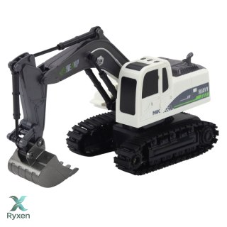 Koparka Gąsienicowa Zdalnie Sterowana RC Światła Dźwięki Biała 1:24 LEAN TOYS