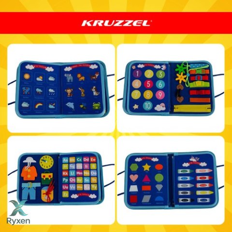 Książeczka manipulacyjna - niebieska Kruzzel 26881 KRUZZEL