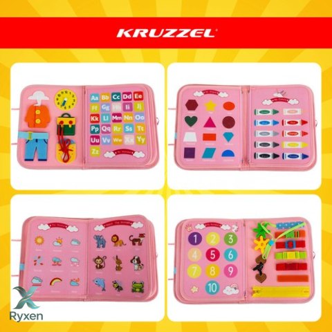 Książeczka manipulacyjna - różowa Kruzzel 26880 KRUZZEL
