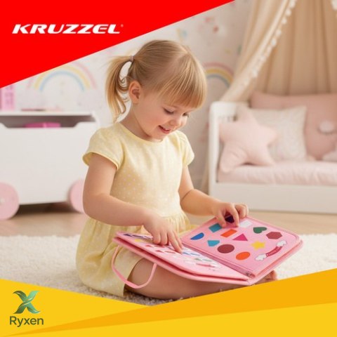 Książeczka manipulacyjna - różowa Kruzzel 26880 KRUZZEL