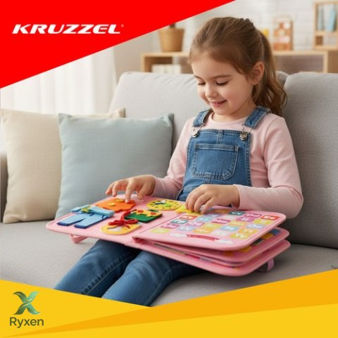 Książeczka manipulacyjna - różowa Kruzzel 26880 KRUZZEL
