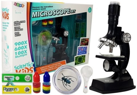 Mikroskop Dziecięcy Edukacyjny dla Małego Naukowca 900x 600x 100x LEAN TOYS