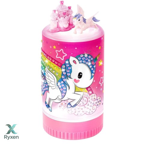 Zestaw Kreatywny Jednorożec W Słoiku Diamenty Lampka Nocna Pilot DIY LEAN TOYS