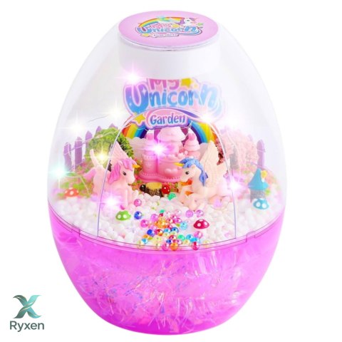 Zestaw Kreatywny Terrarium Jednorożce Lampka Nocna Sterowanie Głosem DIY LEAN TOYS