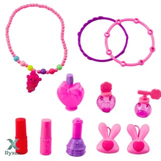 Zestaw Pięknośći Toaletka W Walizce 2w1 Akcesoria Jdnorożec Różowa LEAN TOYS