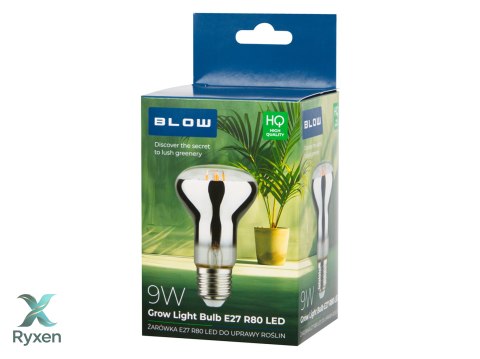 71-305# Żarówka e27 a60 led 9w r80 do uprawy roślin Blow
