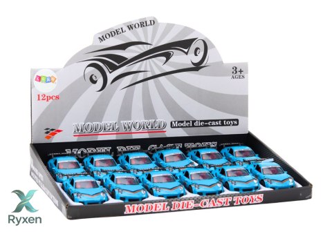 Auto Sportowe Samochód 1:32 Figurka Niebieska Spojler Metal LEAN TOYS
