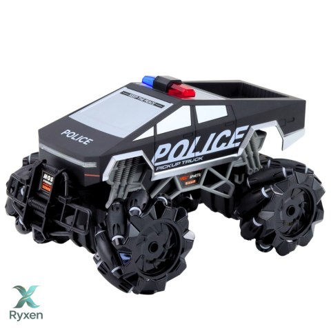 Auto Terenowe Pick Up Truck Policja Zdalnie Sterowany RC Światła Dym 1:16 LEAN TOYS