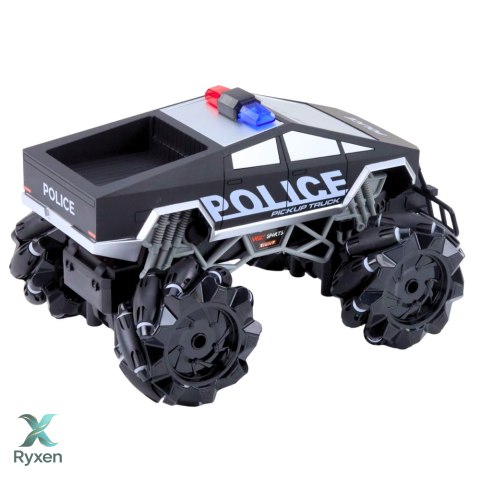 Auto Terenowe Pick Up Truck Policja Zdalnie Sterowany RC Światła Dym 1:16 LEAN TOYS