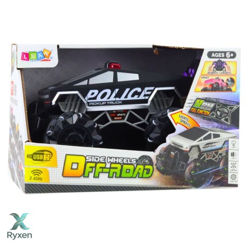 Auto Terenowe Pick Up Truck Policja Zdalnie Sterowany RC Światła Dym 1:16 LEAN TOYS