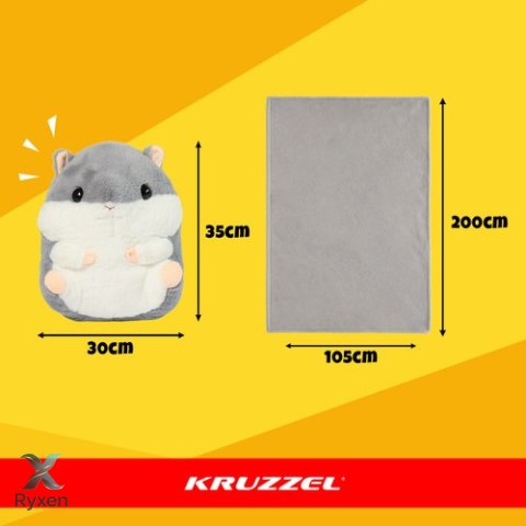 Chomik - poduszka z kocem 2w1 Kruzzel 25638 KRUZZEL