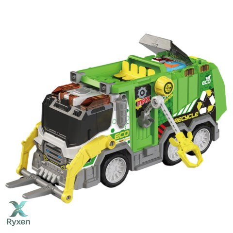 Ciężarówka Śmieciarka Miejska Pojazd Komunalny Światła Dźwięki LEAN TOYS