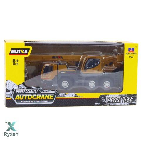 Dźwig Autokrane Huina Pojazd Budowlany Ruchome Elementy Metalowy 1:50 HUINA