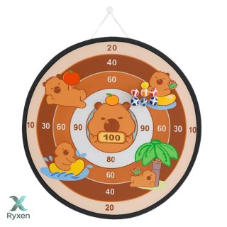 Gra Zręcznościowa Tarcza Kapibary Dart Piłeczki Na Rzep Pistolety 73,5 cm LEAN TOYS