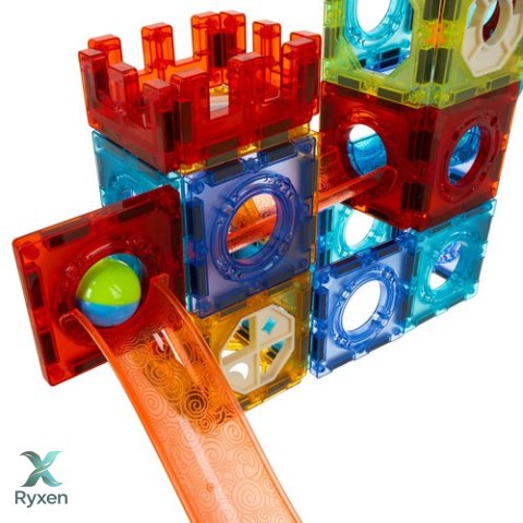 Klocki magnetyczne - tor kulkowy 96el. 26468 Inne