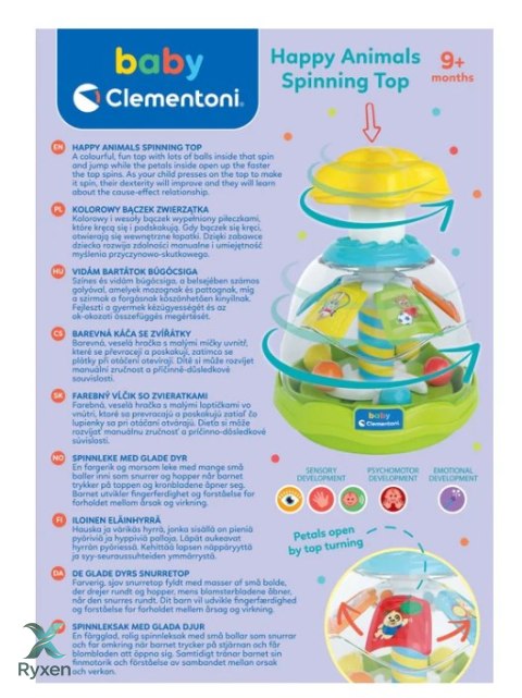 Kolorowy Bączek Zwierzątka Kuleczki Clementoni 17945 CLEMENTONI