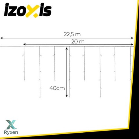 Lampki zew. 500LED 22,5m ciepły biały Izoxis 23223 IZOXIS