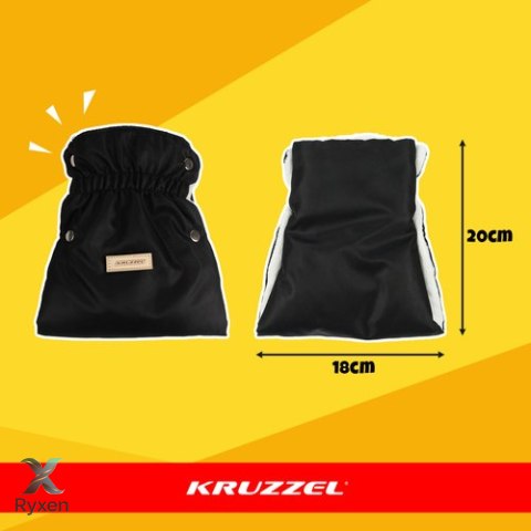 Mufki podwójne do wózka - czarne Kruzzel 25814 KRUZZEL