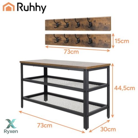 Regał na buty z wieszakiem 73cm Ruhhy 27037 RUHHY